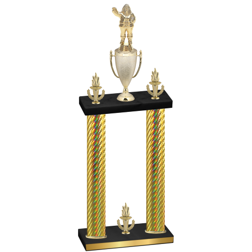 Double Gold Carbon Fiber Victory Holiday Trophy