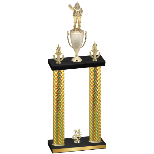 Double Gold Carbon Fiber Year Holiday Trophy