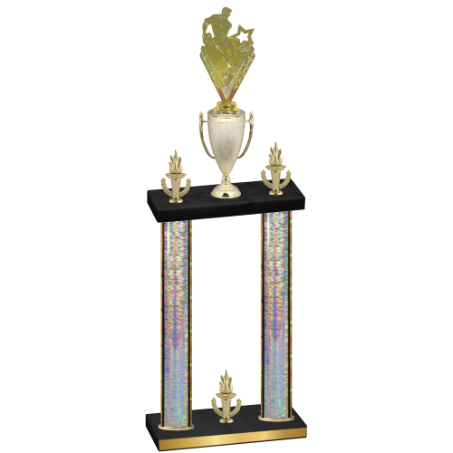 Double Silver Glacier Victory Rugby Trophy