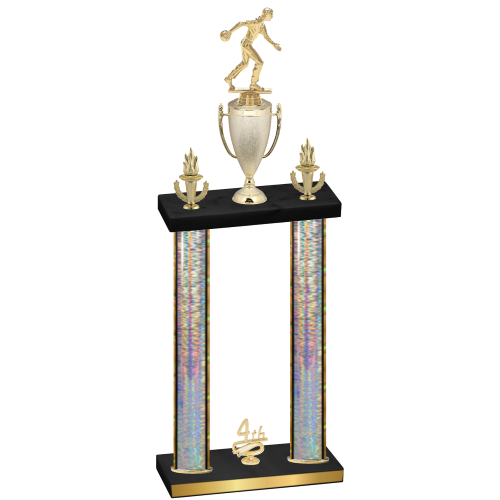 Double Silver Glacier Fourth Place Bowling Trophy