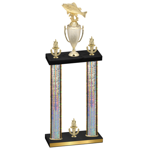 Double Silver Glacier Victory Fishing Trophy