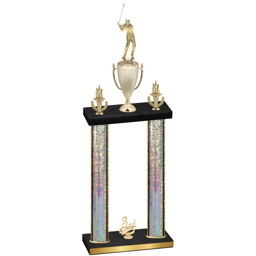 Double Silver Glacier Third Place Golf Trophy