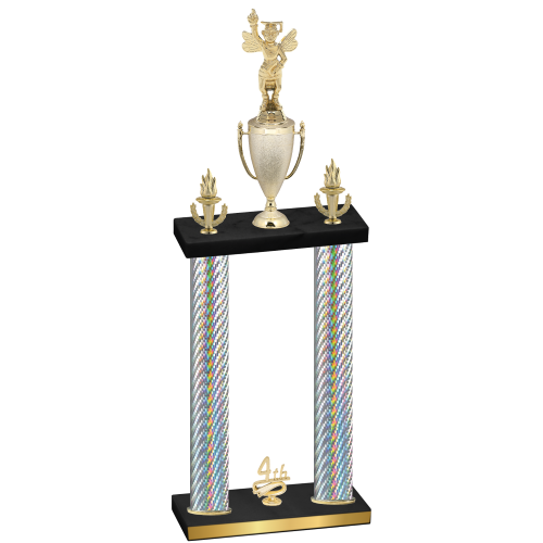 Double Silver Carbon Fiber Fourth Place Academics Trophy