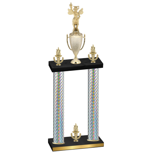 Double Silver Carbon Fiber Victory Academics Trophy