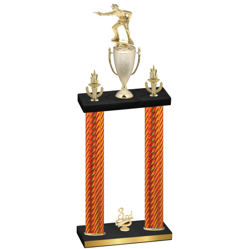 Double Orange Carbon Fiber Third Place Shooter Trophy