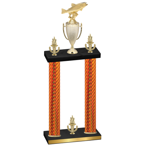 Double Orange Carbon Fiber Victory Fishing Trophy