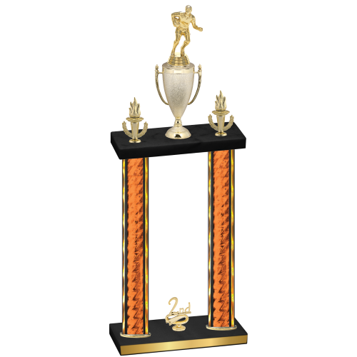Double Orange Glacier Second Place Rugby Trophy