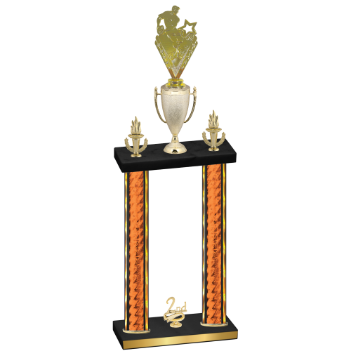 Double Orange Glacier Second Place Rugby Trophy