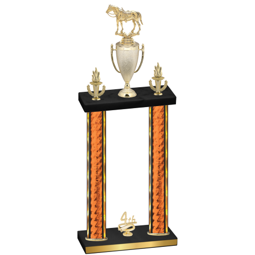 Double Orange Glacier Fourth Place Horses Trophy