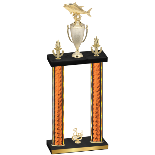 Double Orange Glacier Third Place Fishing Trophy