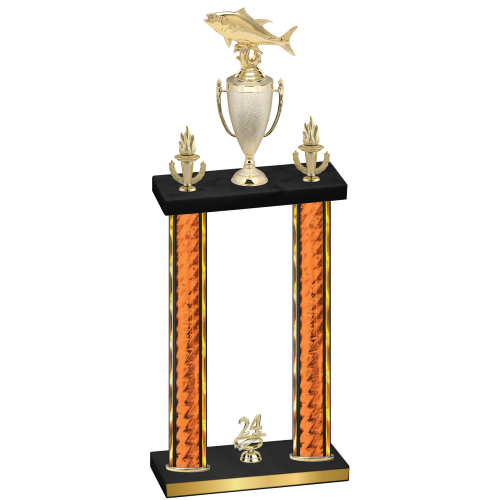Double Orange Glacier Year Fishing Trophy