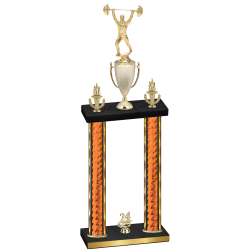 Double Orange Glacier Year Weights Trophy