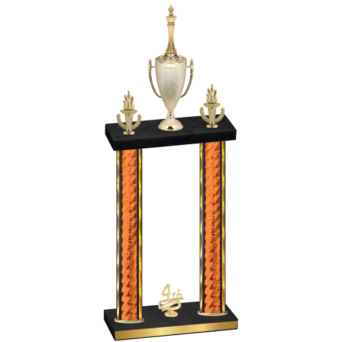 Double Orange Glacier Fourth Place Chess Trophy