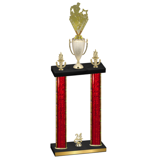 Double Red Glacier Year Rugby Trophy
