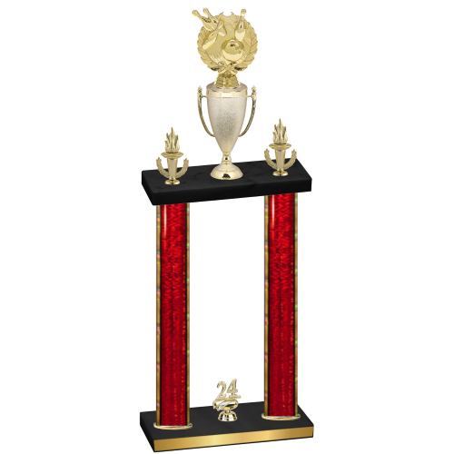Double Red Glacier Year Bowling Trophy