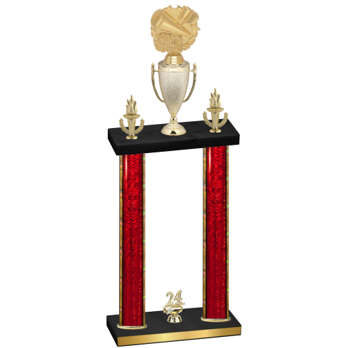 Double Red Glacier Year Cheerleading Trophy