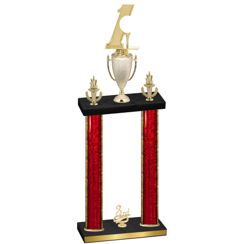 Double Red Glacier Third Place Golf Trophy