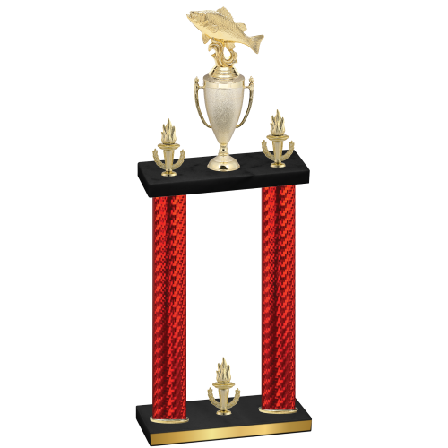 Double Red Carbon Fiber Victory Fishing Trophy