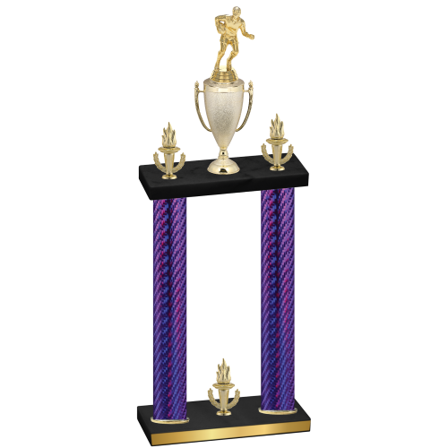 Double Purple Carbon Fiber Victory Rugby Trophy