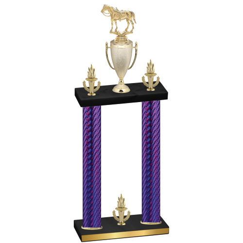 Double Purple Carbon Fiber Victory Horses Trophy