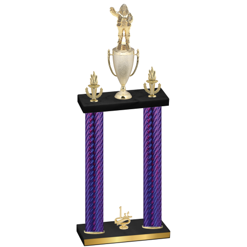 Double Purple Carbon Fiber First Place Holiday Trophy