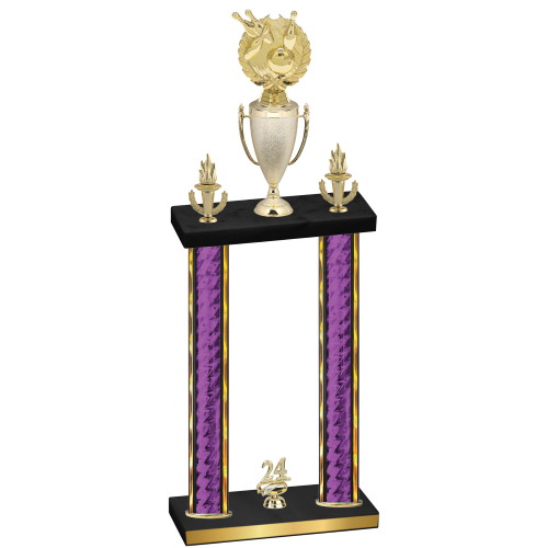 Double Purple Glacier Year Bowling Trophy