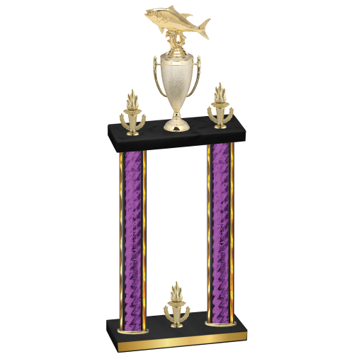 Double Purple Glacier Victory Fishing Trophy