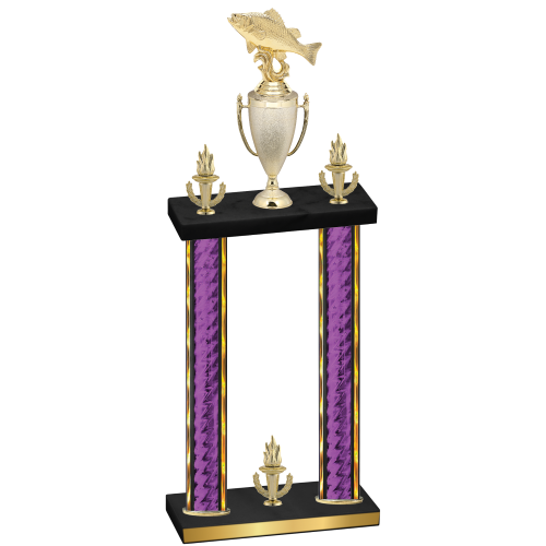 Double Purple Glacier Victory Fishing Trophy