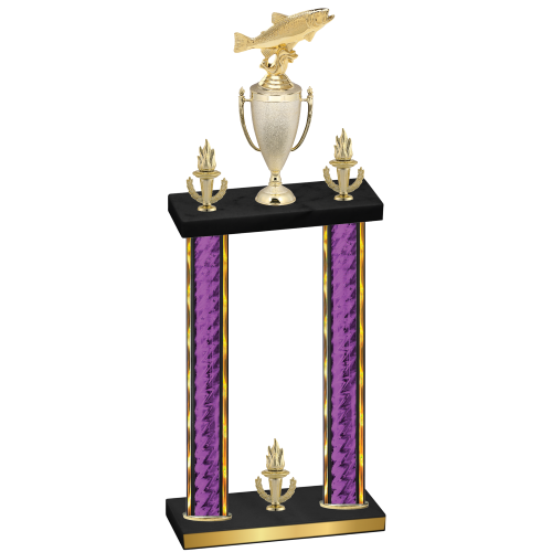 Double Purple Glacier Victory Fishing Trophy