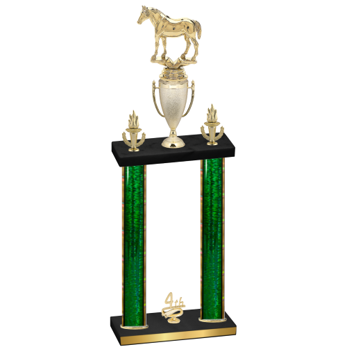 Double Green Glacier Fourth Place Horses Trophy