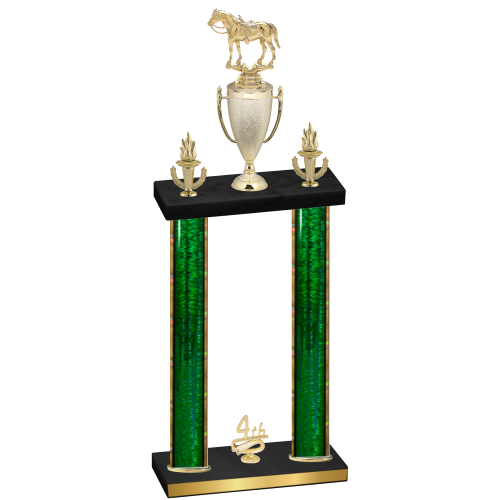 Double Green Glacier Fourth Place Horses Trophy