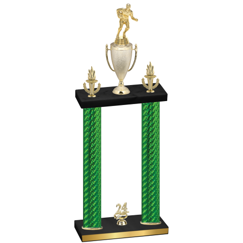 Double Green Carbon Fiber Year Rugby Trophy