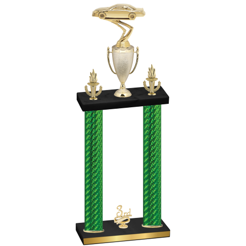 Double Green Carbon Fiber Third Place Cars Trophy