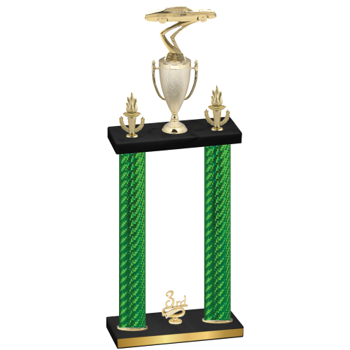 Double Green Carbon Fiber Third Place Cars Trophy