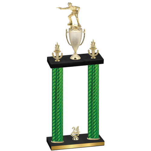 Double Green Carbon Fiber Year Shooter Trophy