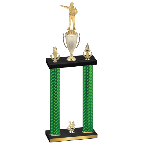 Double Green Carbon Fiber Year Shooter Trophy