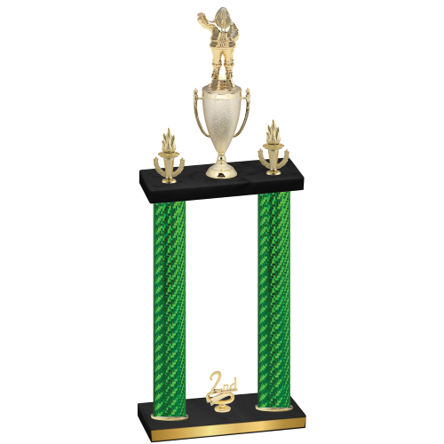 Double Green Carbon Fiber Second Place Holiday Trophy