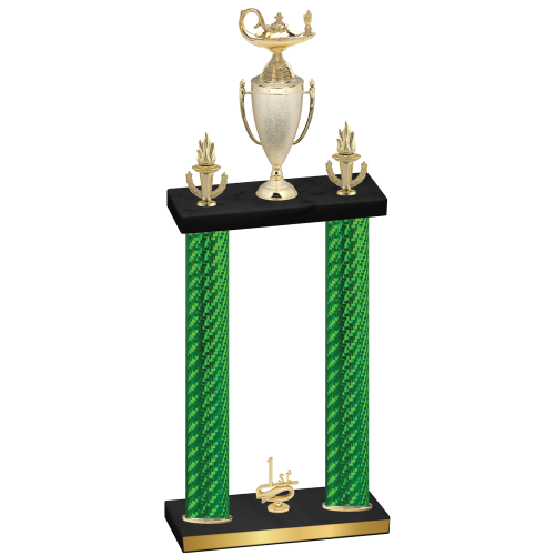 Double Green Carbon Fiber First Place Academics Trophy