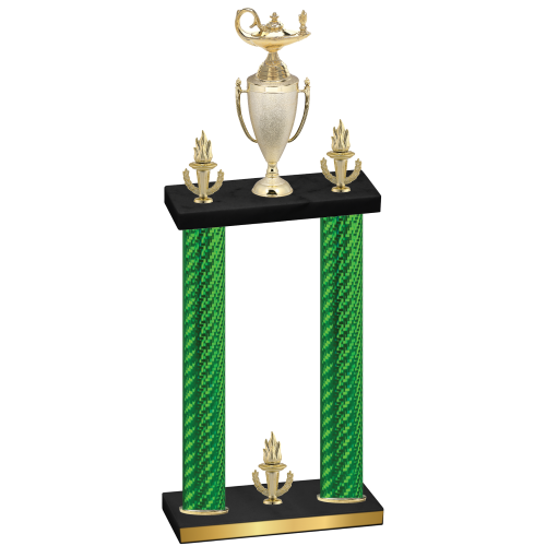 Double Green Carbon Fiber Victory Academics Trophy
