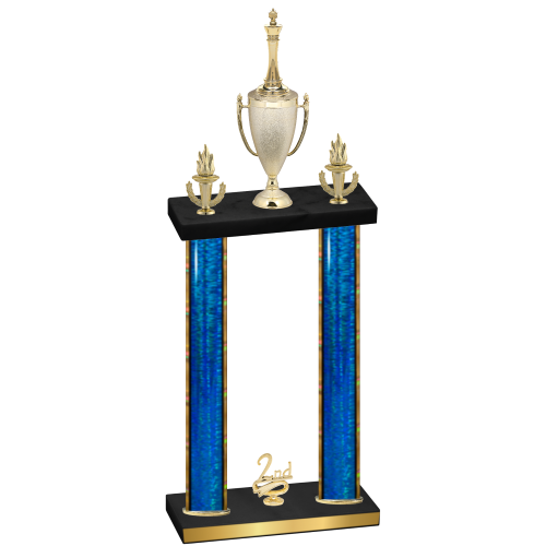 Double Blue Glacier Second Place Chess Trophy