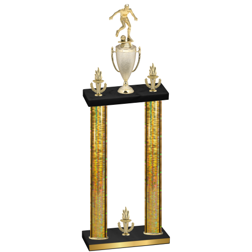 Double Gold Glacier Victory Soccer Trophy