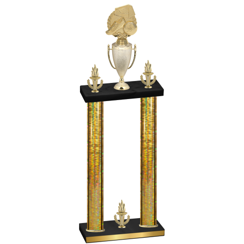 Double Gold Glacier Victory Soccer Trophy