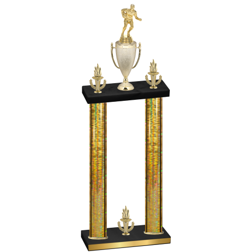 Double Gold Glacier Victory Rugby Trophy