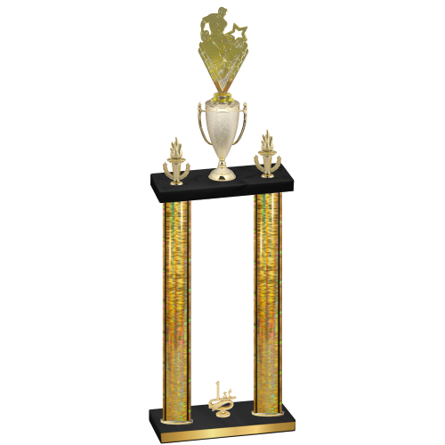 Double Gold Glacier First Place Rugby Trophy