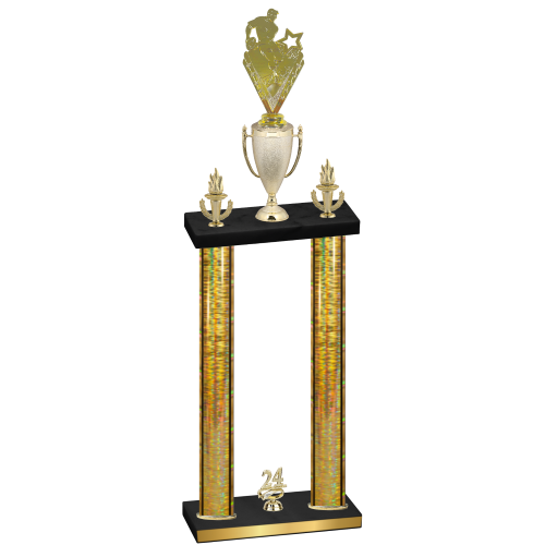 Double Gold Glacier Year Rugby Trophy