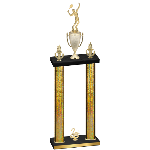 Double Gold Glacier Second Place Tennis Trophy