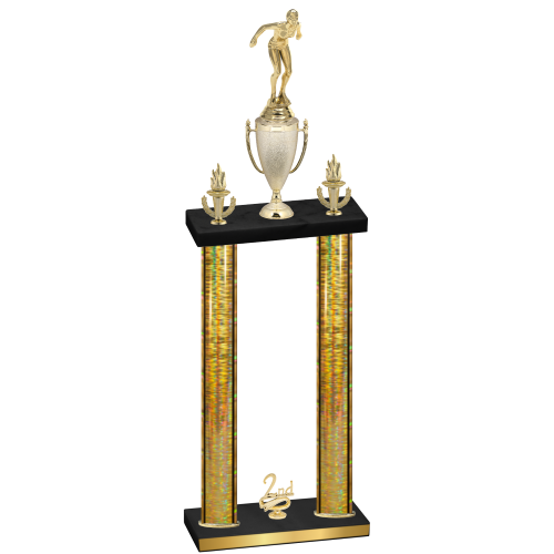 Double Gold Glacier Second Place Tennis Trophy