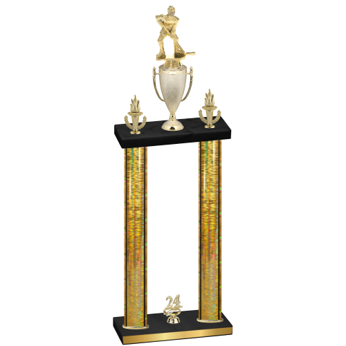 Double Gold Glacier Year Hockey Trophy