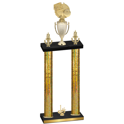 Double Gold Glacier First Place Basketball Trophy
