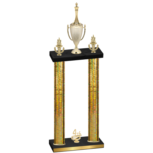 Double Gold Glacier Fourth Place Chess Trophy